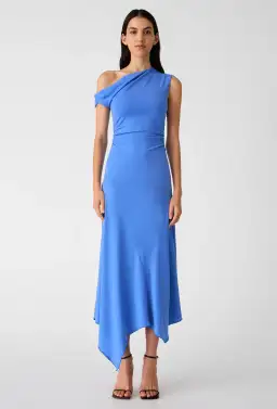 Misha Alma Matte Jersey Midi Dress Cornflower Blue Size 8/S for rent on The Volte - image 1