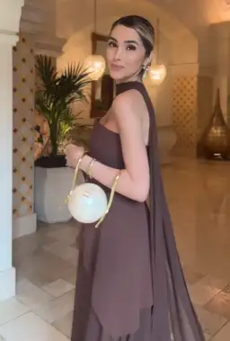 Matters Store Monaco Dress with Scarf Brown Size S / AU 8 for rent on The Volte - image 4