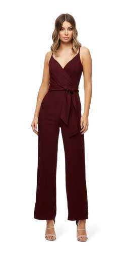 Kookai Savanna Jumpsuit Burgundy Size 34 for rent on The Volte - image 1