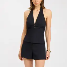 Kookai Ariel Double Belt Top Black Size 34 / Au 6 for rent on The Volte - image 2