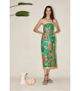 Alemais Marion Bodice Dress Green Size AU 6 