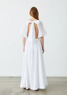 Joslin Studio Julianna Linen Ramie Maxi Dress Optical White Size 8 for rent on The Volte - image 2
