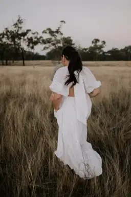 Joslin Studio Julianna Linen Ramie Maxi Dress Optical White Size 8 for rent on The Volte - image 6