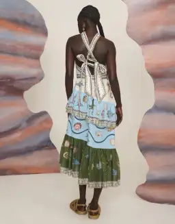 Alemais Bath House Midi Dress Multi Size 10 for rent on The Volte - image 3