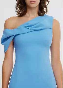 Acler  Ashford Maxi Dress in Capri Blue Size 12 for rent on The Volte - image 4