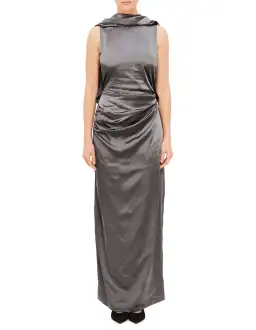 Misha Ketina Gown Charcoal Pewter Size 8