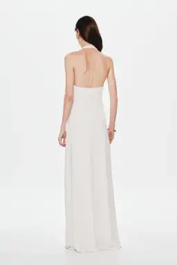 MISHA Jennifer Cupro Maxi Dress Ivory Size 4/XXS for rent on The Volte - image 3