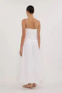 Dissh Reece Linen Midi Dress White Size 12 for rent on The Volte - image 3