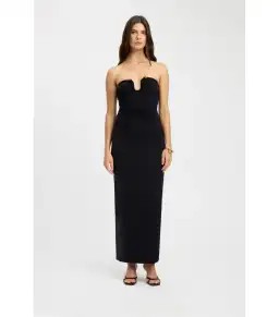 Kookai Tayla Trim Maxi Dress Black Size AU 6 for rent on The Volte - image 1