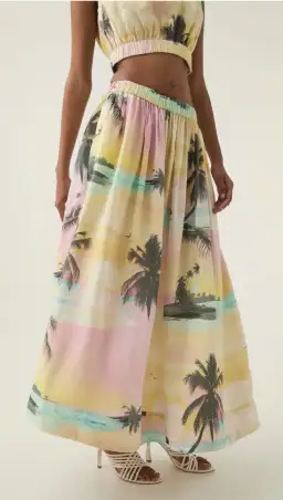 Aje Nicolette Elasticated Top Size 14 and Maxi Skirt Size 10 Set Sunset Sky for rent on The Volte - image 5