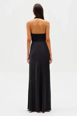 Misha Celine Satin Maxi Dress Black Size 10 for rent on The Volte - image 2