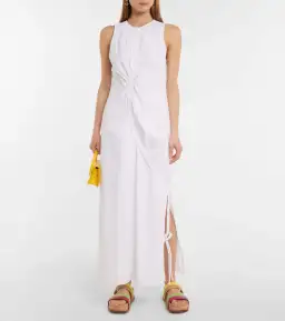 Sir The Label Ilkin Asymmetric Cotton Maxi Dress in White Size 1 / AU 8 for rent on The Volte - image 1