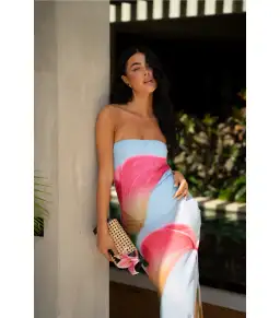 HNTR the label Alessia Maxi Dress Calla Size AU 6 for rent on The Volte - image 2