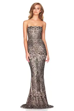 Nookie Shanina Strapless Gown in Bronze Size S / AU 8 for rent on The Volte - image 2