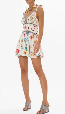 Camilla  Tie Shoulder Short Dress Living in Colour Size L / AU 14 for rent on The Volte - image 4