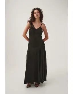 Aje Spirit Lace Maxi Dress Black Size 6 