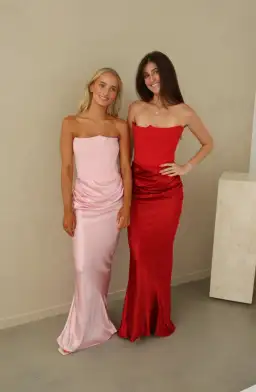 House of CB Persephone Strapless Corset Dress Red Size XS/AU 6  for rent on The Volte - image 3