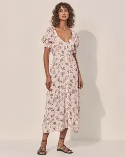 Kivari Edie Button Through Midi Dress Floral Size 16 for rent on The Volte - image 1