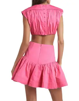 Aje Solstice Cut Out Ring Flip Mini Dress Pink Size 12 for rent on The Volte - image 2
