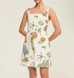 Alemais Sea Mini Dress Print Size 8 for rent on The Volte - image 3