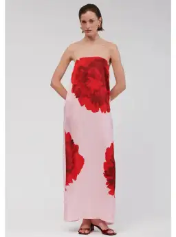 Suboo Emilia Bustier Maxi Dress Pink Floral Size S / AU 8 for rent on The Volte - image 1