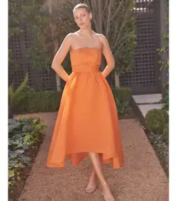 Pilgrim Adalyn Midi Dress in Orange Size AU 18