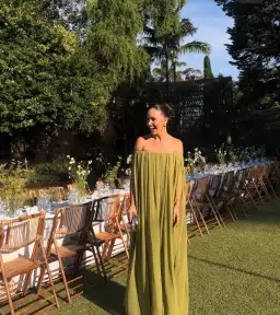 Sass & Bide Claret Maxi Dress Olive Green Size AU 6 for rent on The Volte - image 7