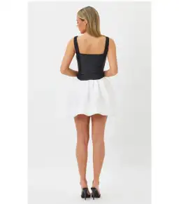 Bianca & Bridgett Alba Mini Dress Black/White Size AU 10  for rent on The Volte - image 3