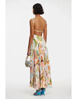 Acler Leasgill Midi Dress in Cubist Canyon Size 8 for rent on The Volte - image 3