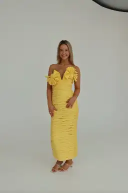 Rachel Gilbert Jensen Dress Yellow Size 2/Au 10  for rent on The Volte - image 1