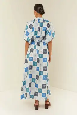 Palm Noosa Carla Shirt Dress White/Blue Size 14 for rent on The Volte - image 2