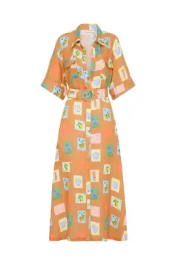 Palm Noosa Souvenir Shirt Dress Multi Size 14 for rent on The Volte - image 4