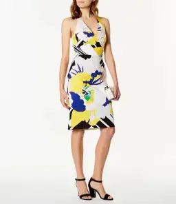 Karen Millen Short Pencil Dress Floral Size 16