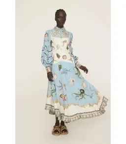 Alemais Bath House Shirtdress Multi Size AU 10 for rent on The Volte - image 1