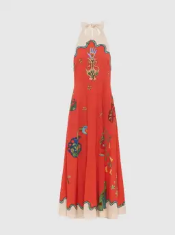 Alemais Rose Halter Dress Orange Multi Size 12 for rent on The Volte - image 5
