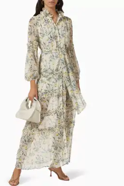 Elliatt Dress Mondrian Waist Tie Maxi Dress Floral Size XL / AU 14 for rent on The Volte - image 2