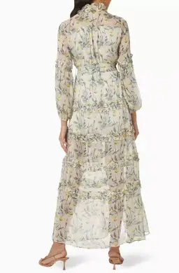 Elliatt Dress Mondrian Waist Tie Maxi Dress Floral Size XL / AU 14 for rent on The Volte - image 3