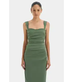 Sir The Label Florent Balconette Gown in Forest Green Size AU 12 for rent on The Volte - image 3