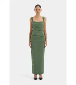 Sir The Label Florent Balconette Gown in Forest Green Size AU 12 for rent on The Volte - image 1