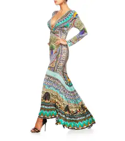 Camilla U Ring Neckline Long Dress The King And I Size XS / AU 8 for rent on The Volte - image 4