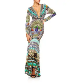 Camilla U Ring Neckline Long Dress The King And I Size XS / AU 8 for rent on The Volte - image 2