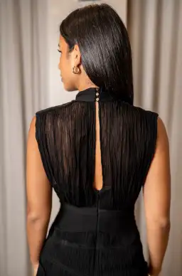 Shona Joy Clemence High Neck Midi Dress Black Size S/AU 8  for rent on The Volte - image 2