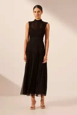Shona Joy Clemence High Neck Midi Dress Black Size S/AU 8  for rent on The Volte - image 1