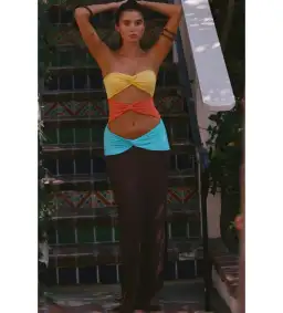 Indah Clothing Didi Dress Brown Size Small / Au Size 8