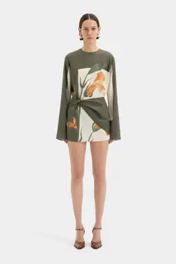 SIR Constance Twist Mini Dress Green Size 12 for rent on The Volte - image 1