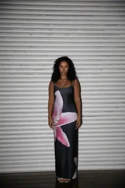 With Harper Lu Slip Maxi Dress Black Lily Floral Size S/AU 8 for rent on The Volte - image 3