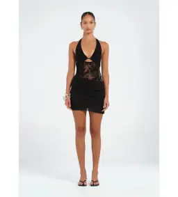 BENNI Rocky Mini Dress in Black Size 6 for rent on The Volte - image 1