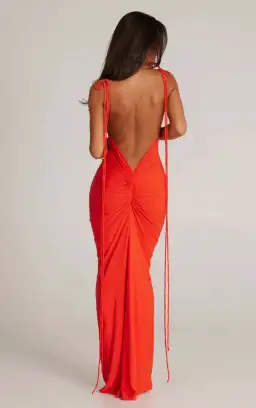 Melani The Label Jiani Long Dress Tangerine Size 8 for rent on The Volte - image 2