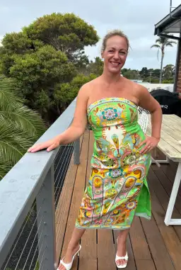 ALÉMAIS  Pinball Bodice Dress Green Size AU 14 for rent on The Volte - image 2