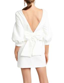 White mini hens dress for rent on The Volte - image 3